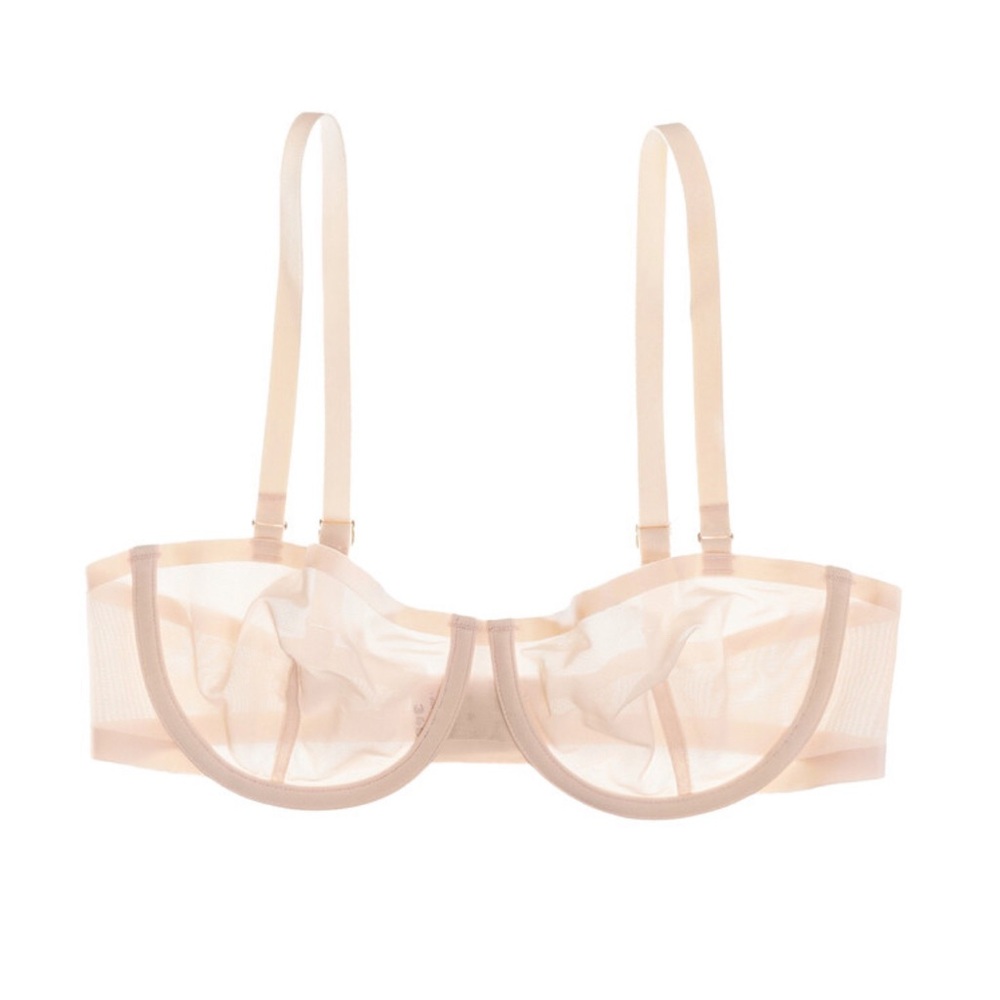 CUUP Balconette mesh bra, blush, 38D.